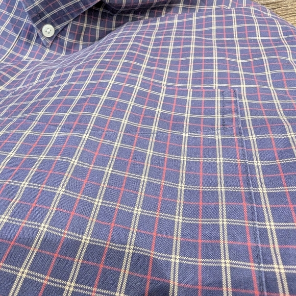 LL Bean Men's Blue Checkered Shirt Mens L Reg, Blue Red Yellow NWOT - Picture 11 of 11